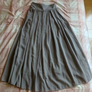 Gray Maxi Chiffon Skirt